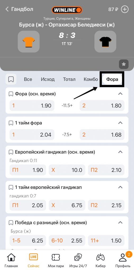 Фора в гандболе